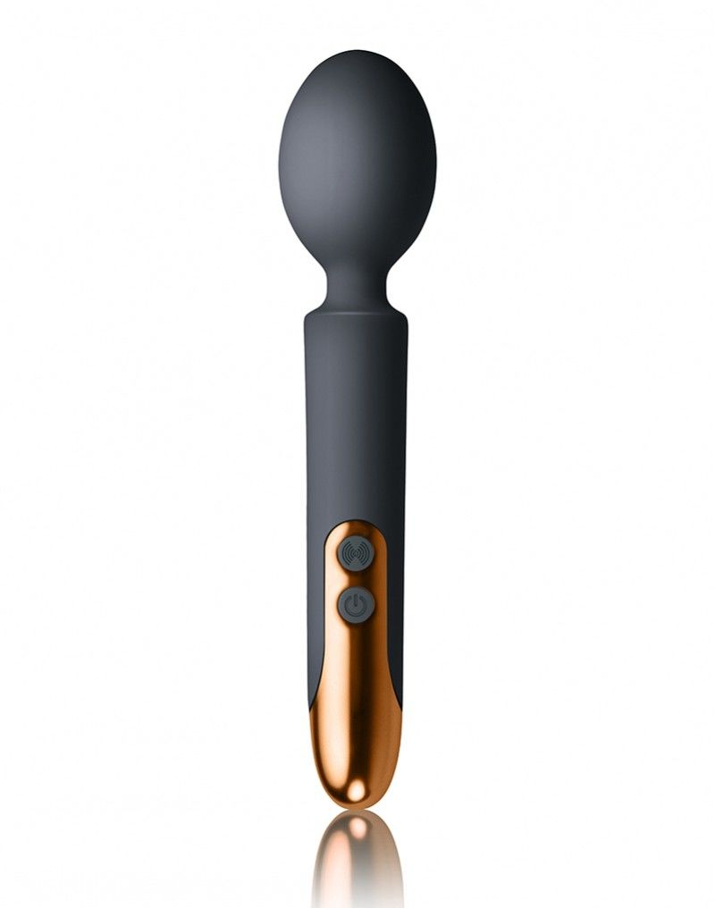 Rocks Off Oriel Black Vibrating Massager, waterproof, flexible head, small and powerful, LED light