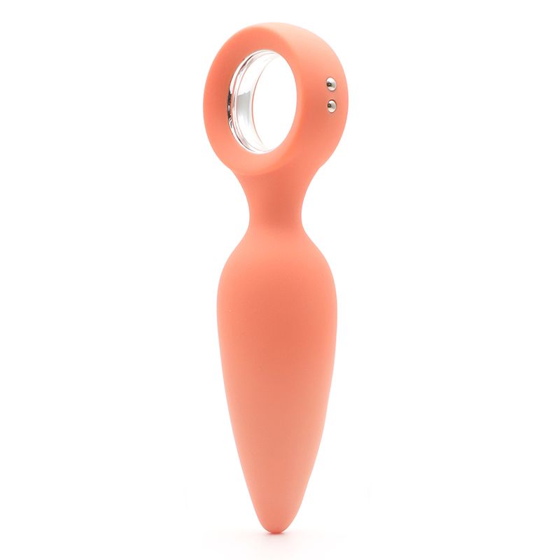 KISTOY Orville Orange Vibrating Anal Plug, 3 cm diameter