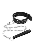 Collar and Leash Set Fetish Tentation Rivets and Leash