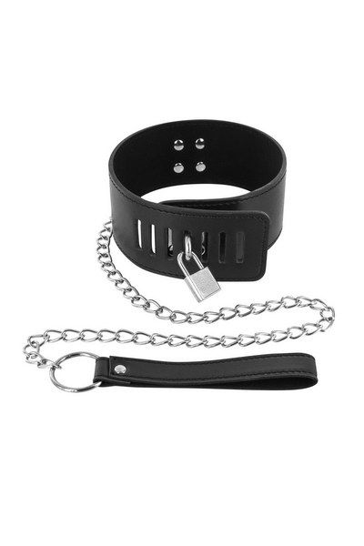 Fetish Tentation Padlock and Leash Collar