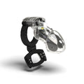 Mystim Pubic Enemy No 3 Electrostimulation Cock Cage - with Ball Squeezer