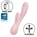 Satisfyer Mono Flex Mauve smart rabbit vibrator, 2 motors, internet control