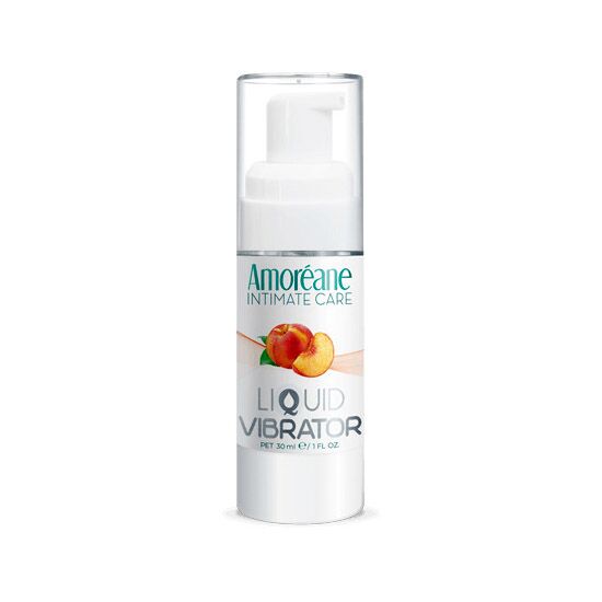 Vibrating Lubricant Amoreane Med Liquid Vibrator Peach (30 ml)