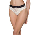 Passion PS001 PANTIES with Wide Elastic and Lace, XL, Ecru