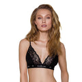 Elastic top with lace Passion PS001 TOP M, black