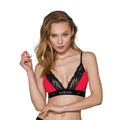 Elastic lace top Passion PS001 TOP XL, red-black