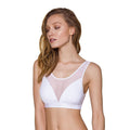 Top with transparent insert Passion PS002 TOP XL, white