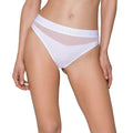 Sheer Insert Panties Passion PS006 PANTIES L, white