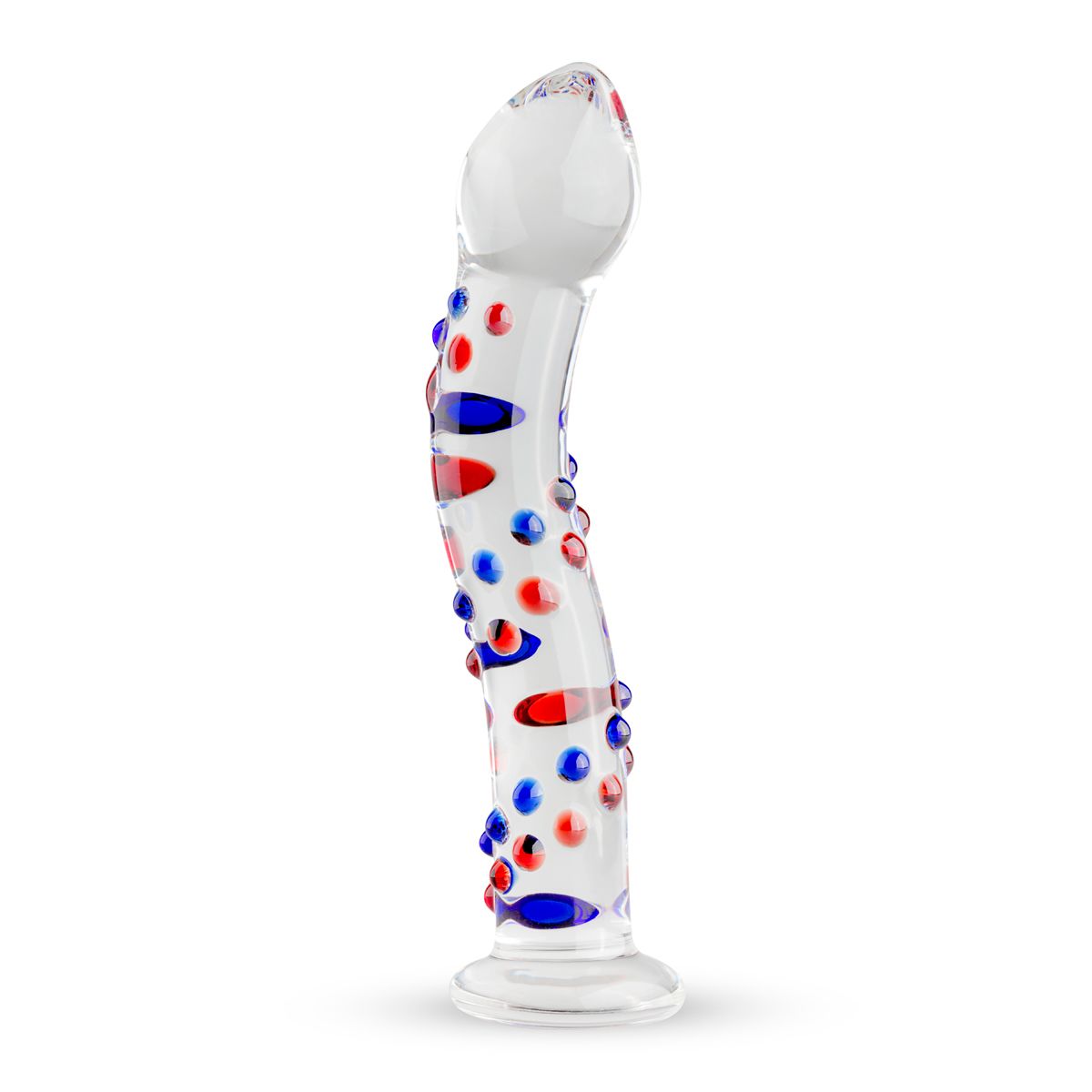 Curvy Patterned Glass Dildo Gildo Glass Dildo No. 3