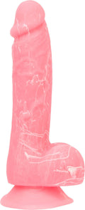Glow-in-the-dark dildo, ADDICTION - BRANDON - 7.5" - PINK G.I.D. / W PB, 19 cm, silicone