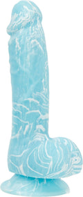 Glow in the Dark Dildo, ADDICTION - LUKE - 7.5"- BLUE G.I.D. / W PB, 19 cm, silicone