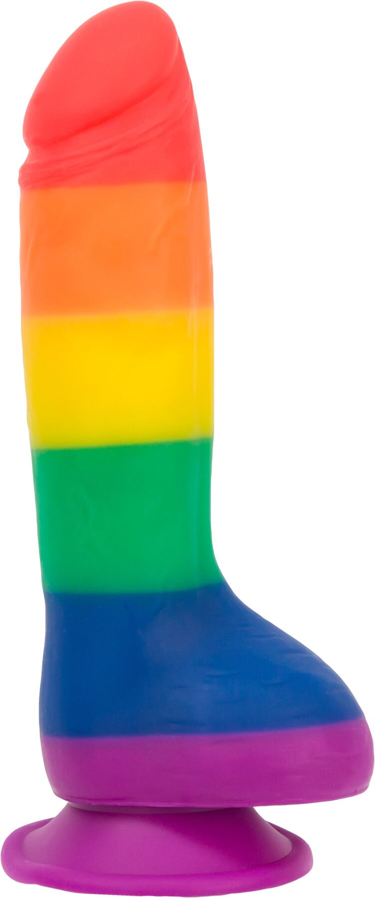 Rainbow dildo ADDICTION - JUSTIN - 8" - RAINBOW, 20.3 cm, silicone, vibrating bullet as a gift