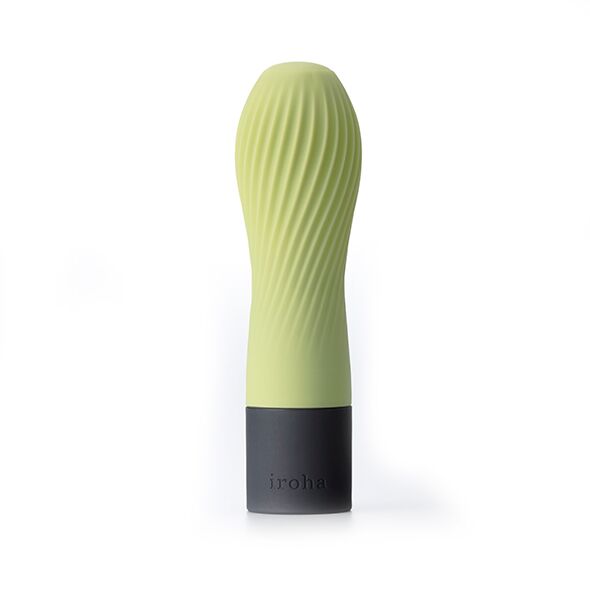 IROHA ZEN Matcha Vibrator with a soft ribbed surface