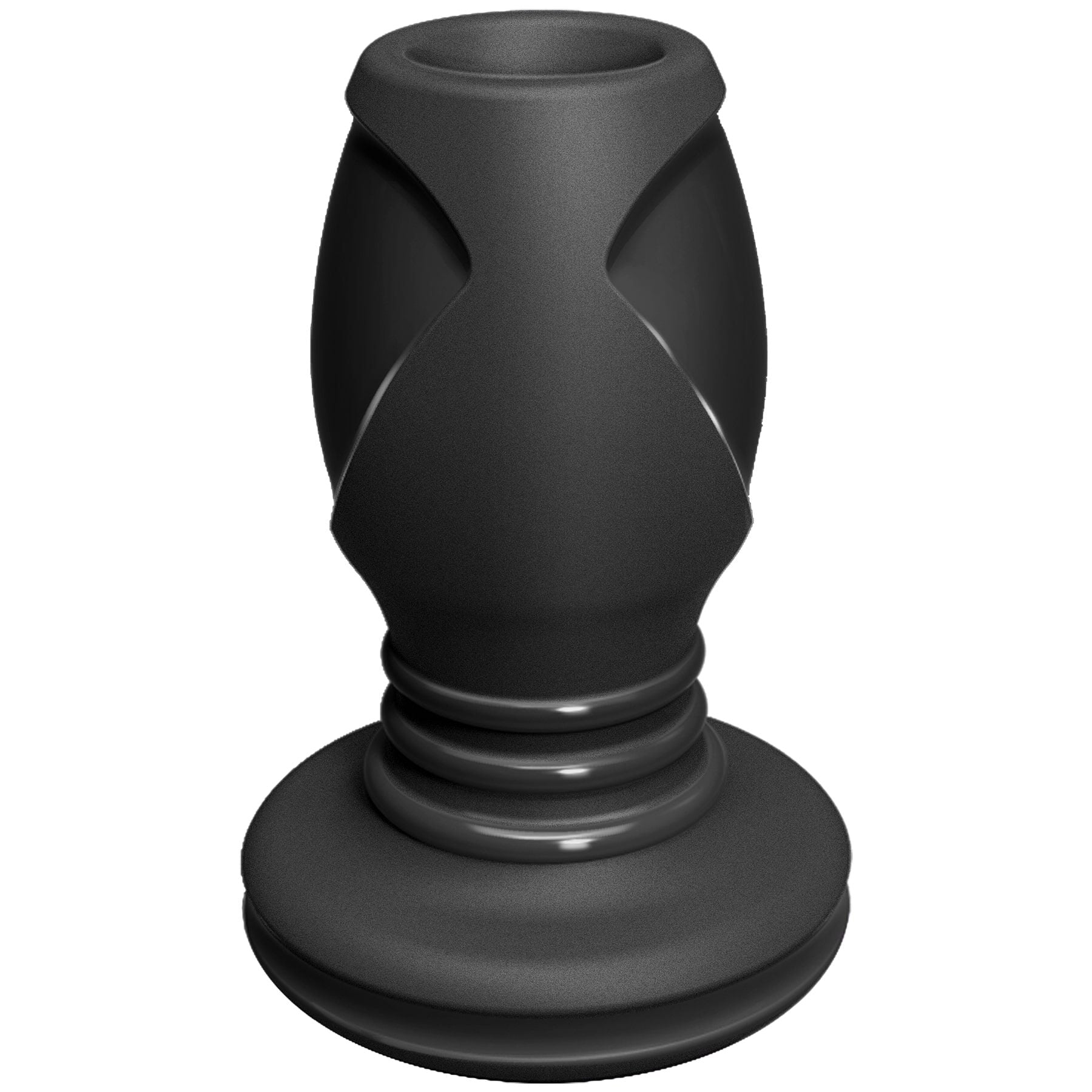 Doc Johnson Platinum Premium Silicone Anal Tunnel — The Stretch — Medium — Black
