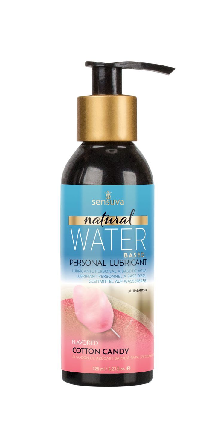 Змазка на водній основі Sensuva Natural Water-Based Cotton Candy (125мл) без гліцерину і парабенів