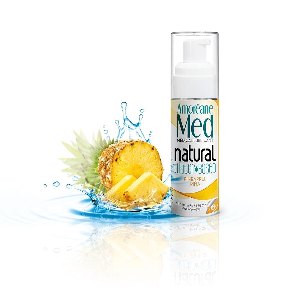 Water-based lubricant with phytoplankton extract Amoreane Pineapple (50 ml), marine collagen
