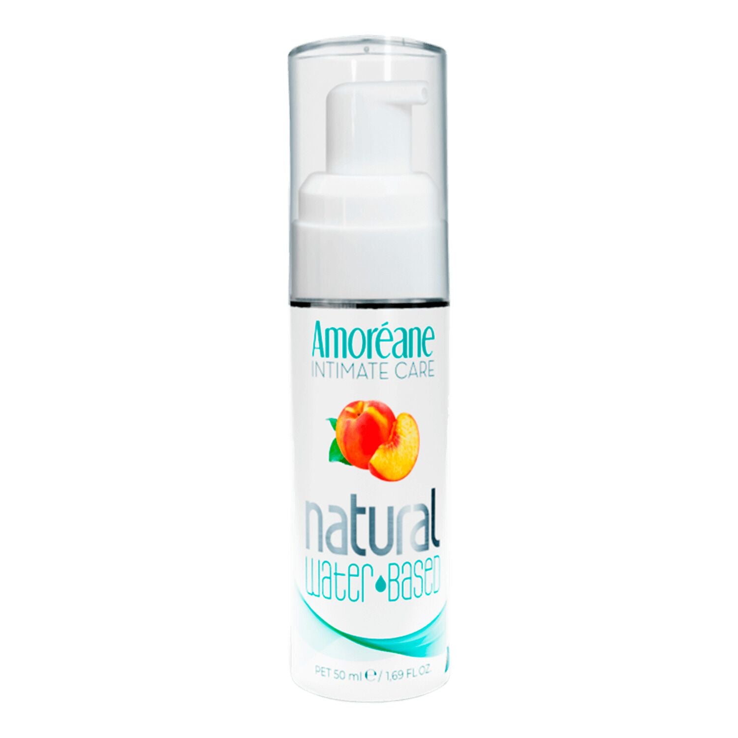 Water-based lubricant with phytoplankton extract Amoreane Peach (50 ml), marine collagen
