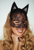 Lace mask "Cat", lace pattern may differ from the photo