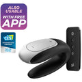 Satisfyer Double Fun Smart Vibrator (Black) with Remote Control