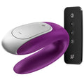 Satisfyer Double Fun Smart Vibrator for Couples (Violet) with Remote Control