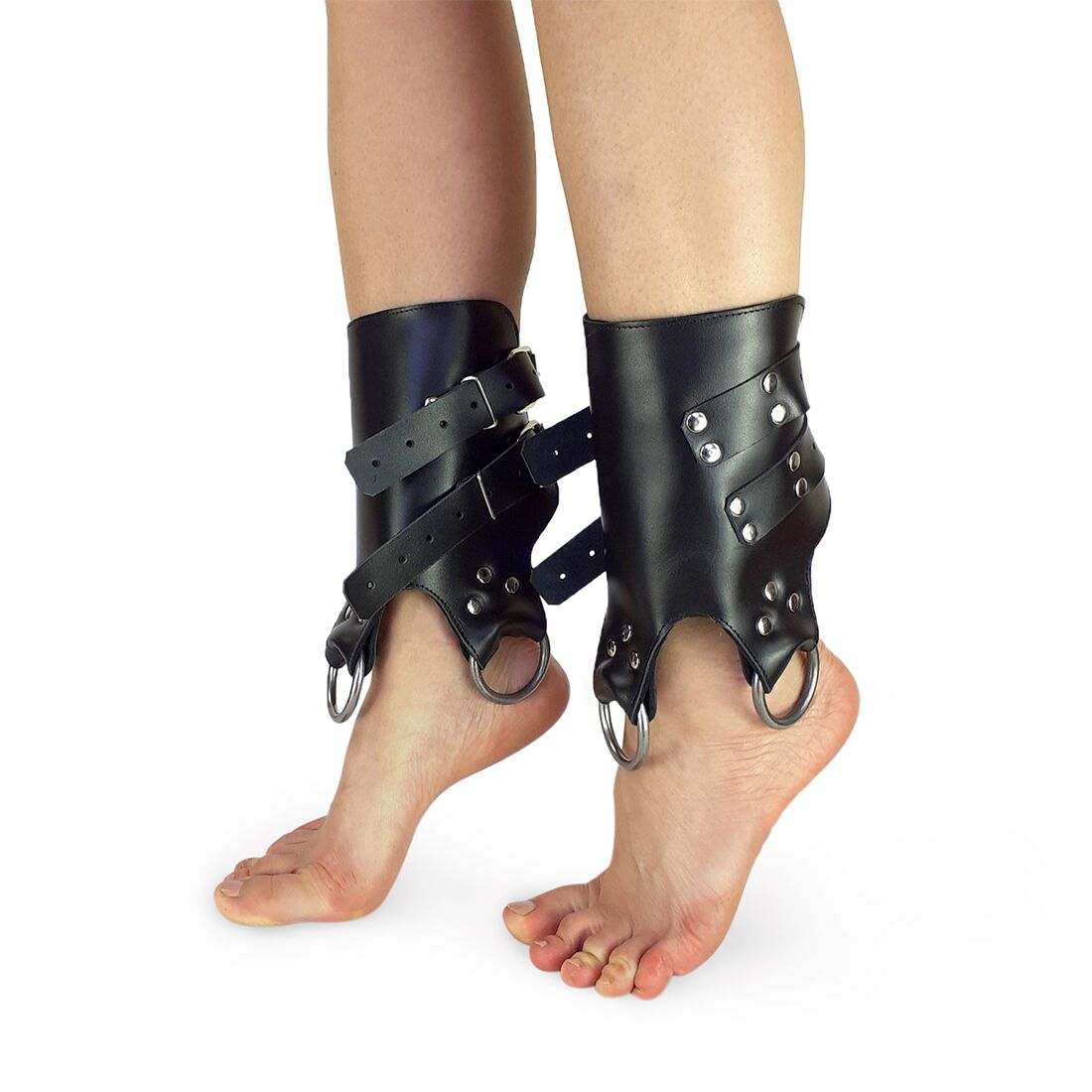 Art of Sex Leg Cuffs For Suspension, Black, Genuine Leather