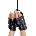Art of Sex Kinky Handcuffs for Suspension, Black, Genuine Leather
