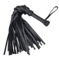 Black classic flogger, genuine leather, 50 tails, 50cm each, handle 20cm