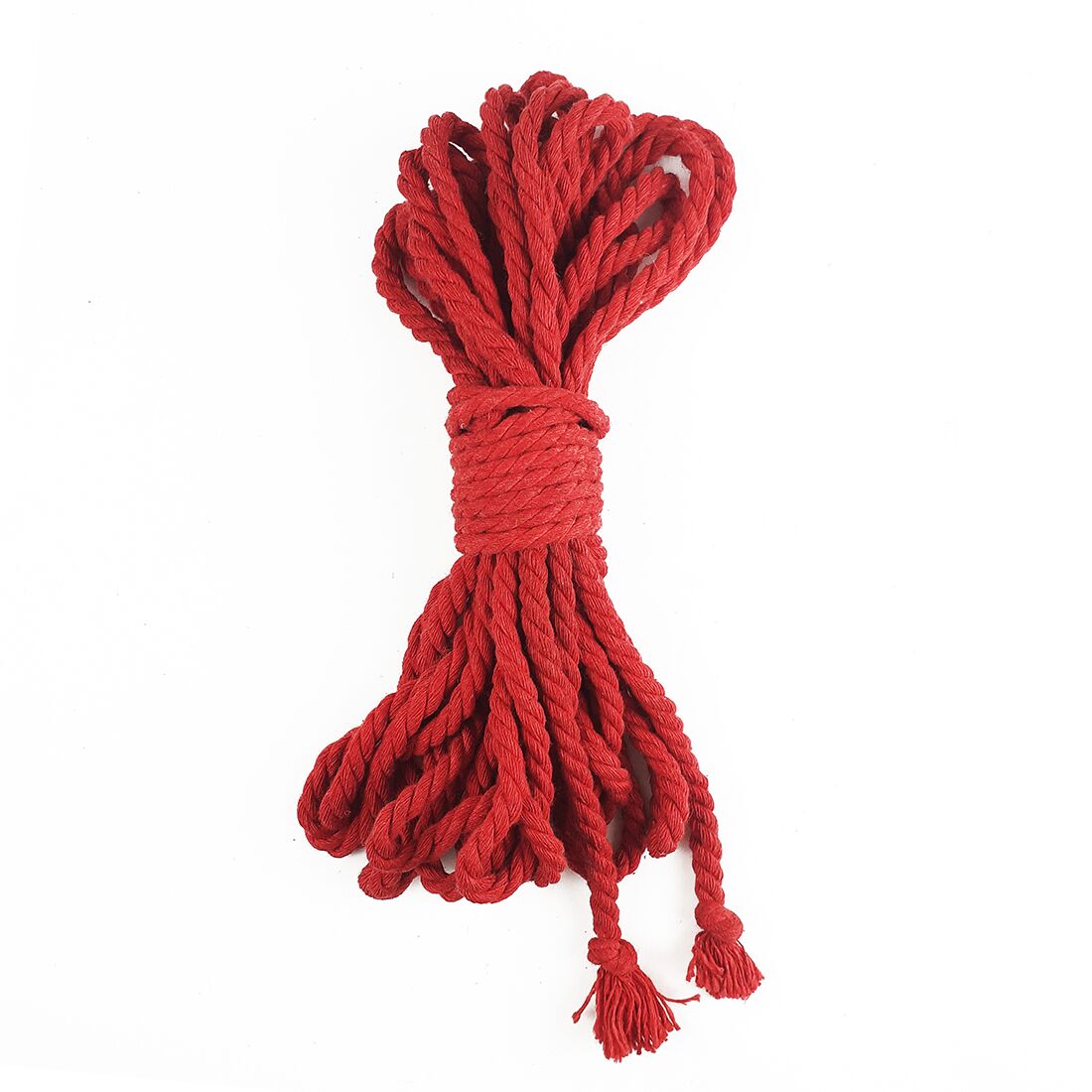 Cotton Rope BDSM 8 meters, 6 mm, red color