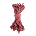 Cotton BDSM Rope 8 meters, 6 mm, burgundy color