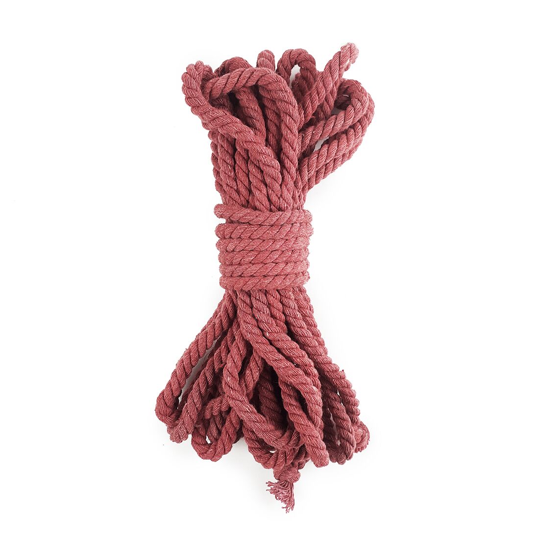 Cotton BDSM Rope 8 meters, 6 mm, burgundy color