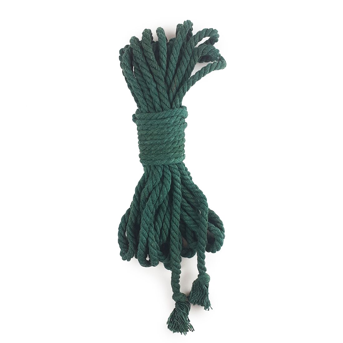 BDSM Cotton Rope 8 meters, 6 mm, green