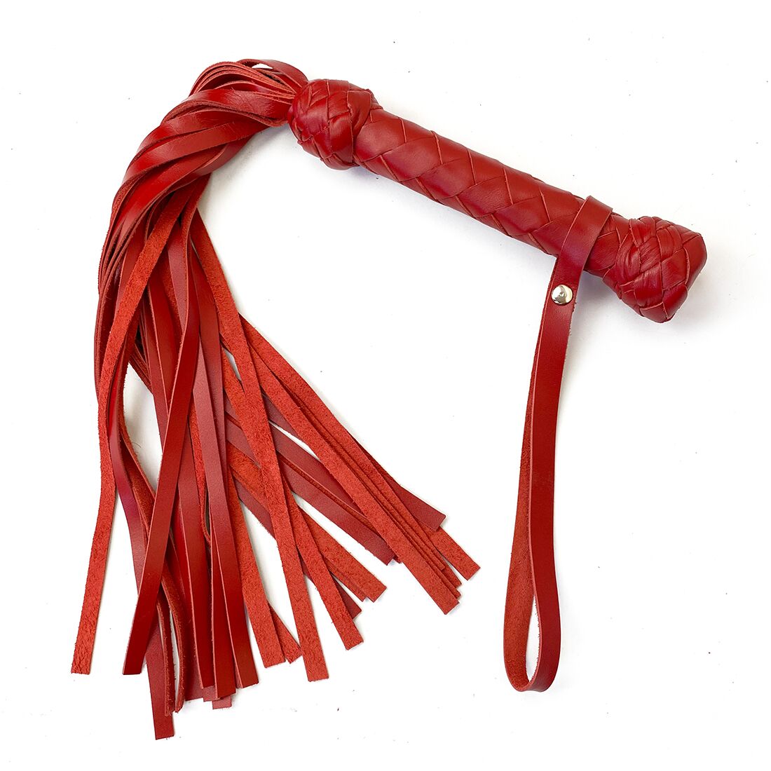 Mini flogger / martinet, 30 tails of 35 cm, red color