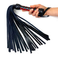 Flogger / martinet, 30 tails of 35 cm, black and red