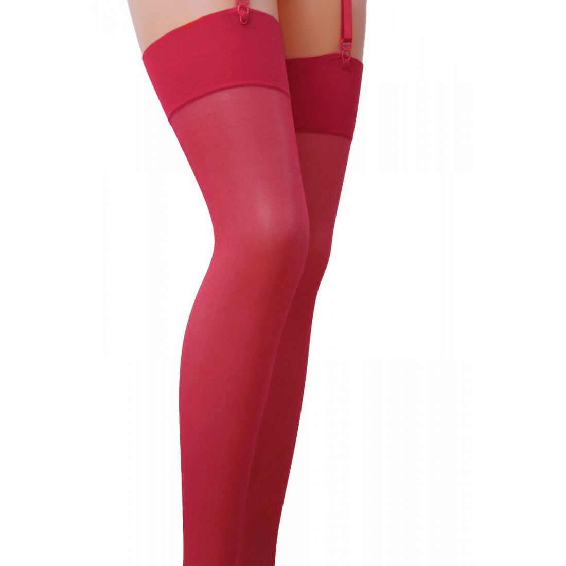 Classic stockings with a wide band for garter belt Passion ST001 3/4 burgundy