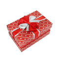 Gift box with red and white bow, S - 20.5 х13.5х9.5 cm