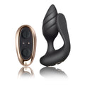 Rocks Off Cocktail Black Anal-Vaginal Vibrator for Couples, remote control