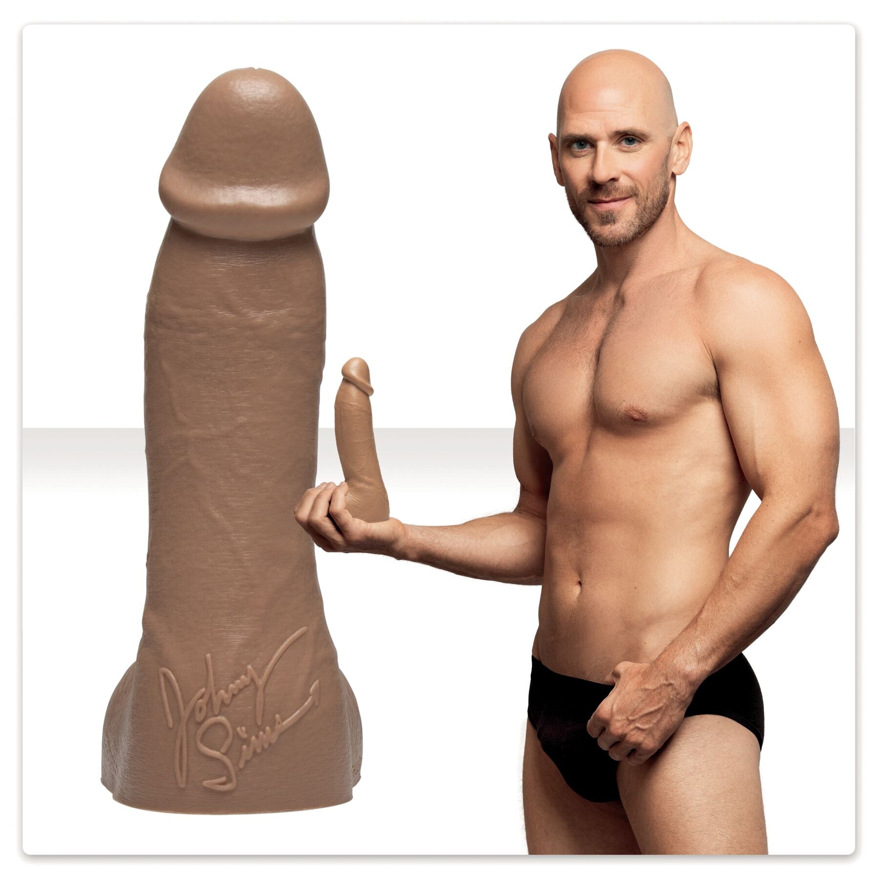 Fleshlight Guys Dildo: Johnny Sins Dildo, based on a penis mold, bald from Brazzers