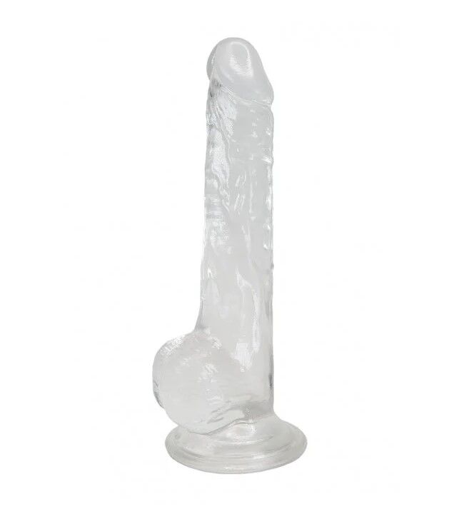 Transparent Dildo Alive Jelly Dildo Lusty, TPE, Suction Cup, Diameter 3.2cm, Length 18cm