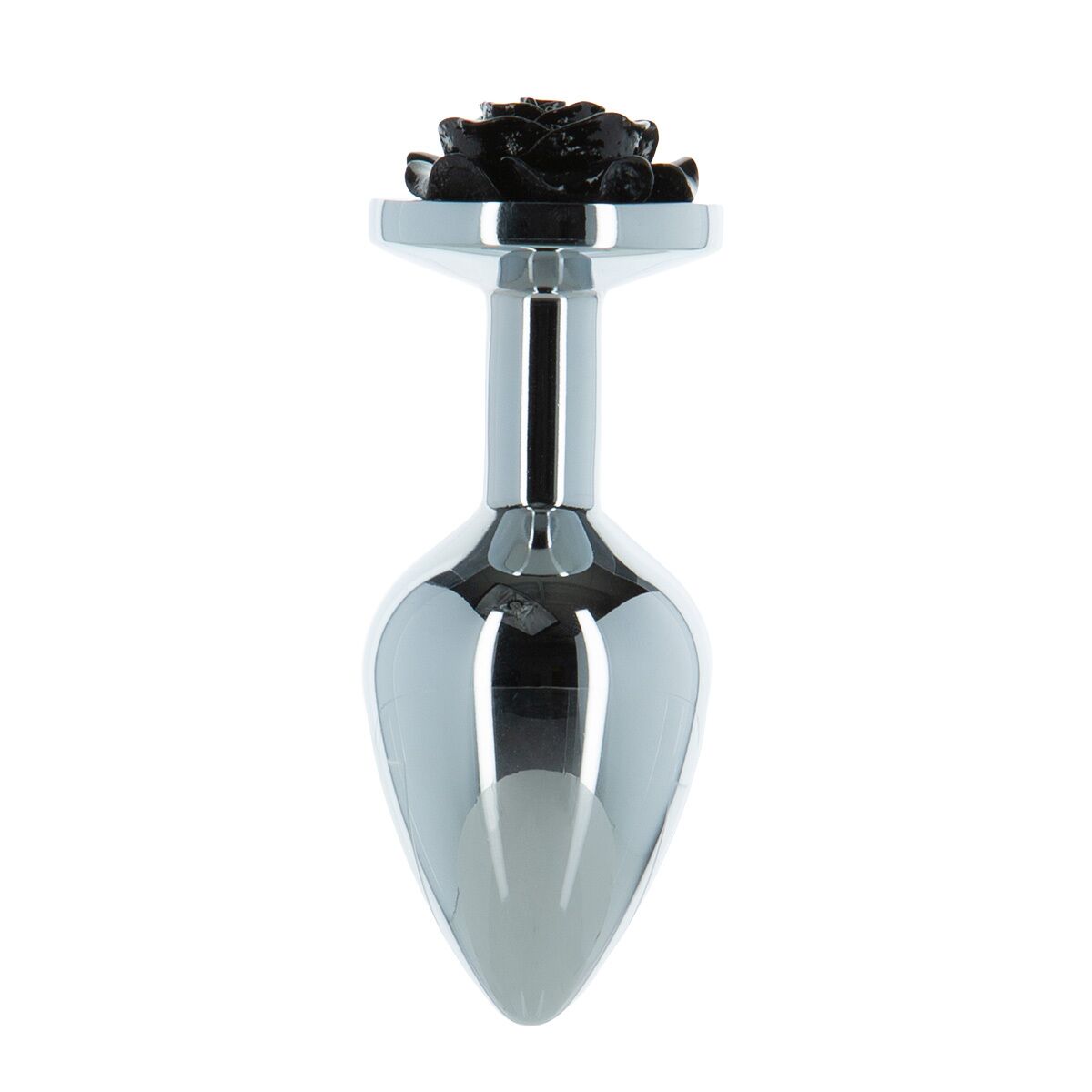 Metal Anal Plug Lux Active with Rose - Rose Anal Plug - Black, vibrator bullet as a gift
