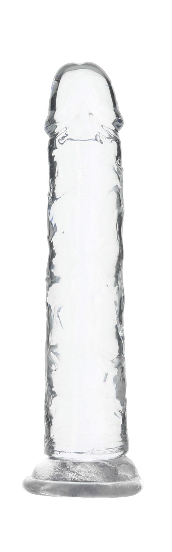 Transparent Dildo with Suction Cup ADDICTION Vertical Dong 7″, vibrator bullet included as a gift