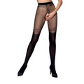 Open crotch tights, double density Passion TIOPEN 012 1/2 (20/40 den), black