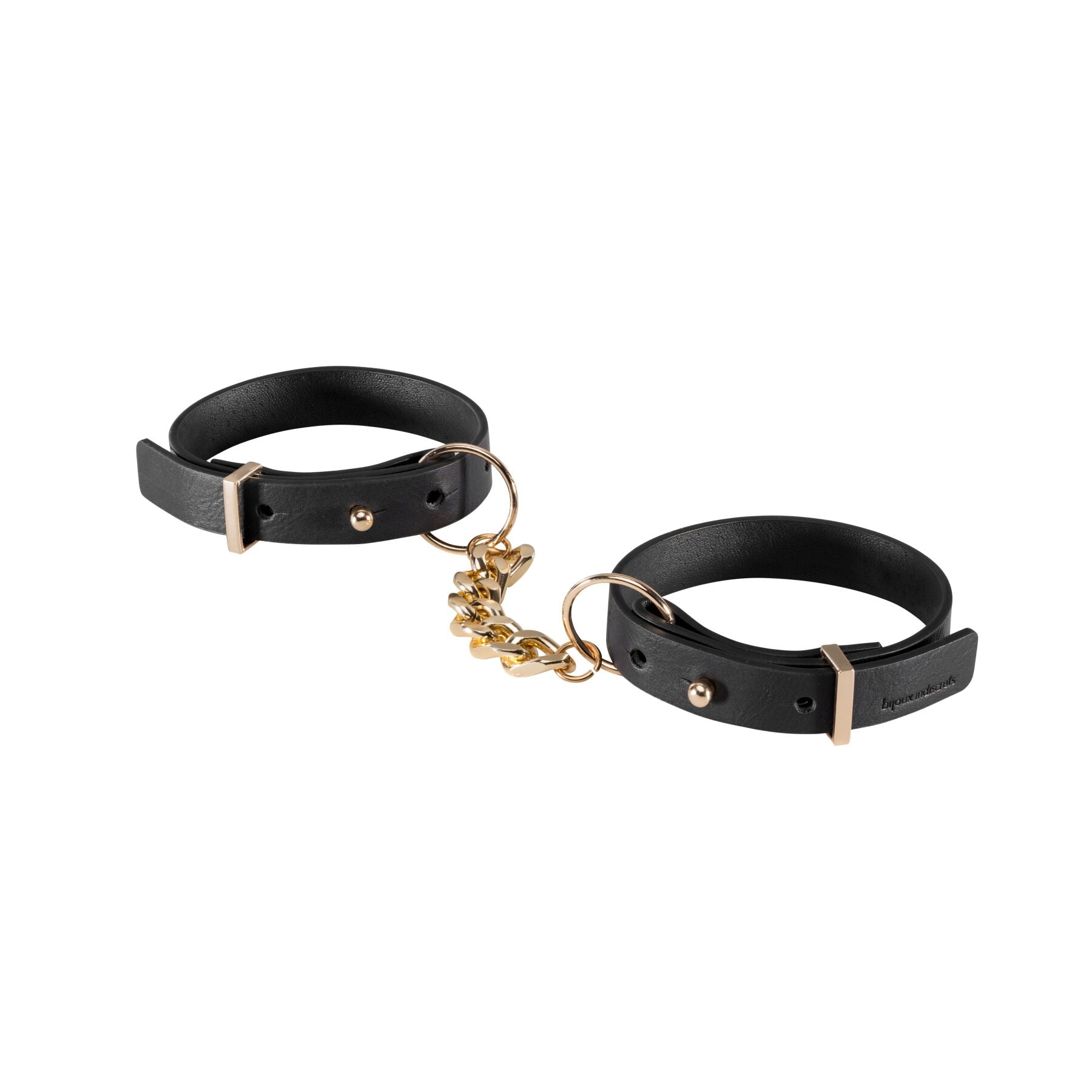 Bijoux Indiscrets Maze – Thin Handcuffs Black Eco-leather