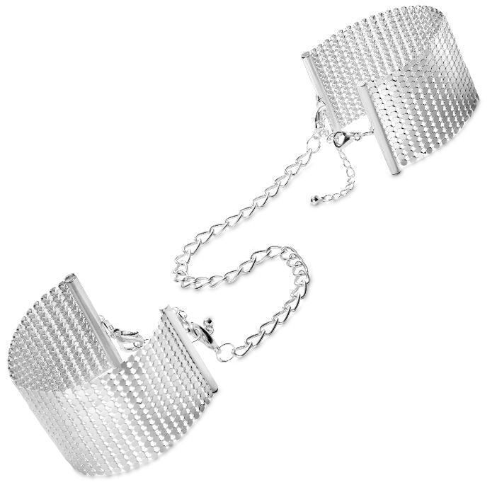 Bijoux Indiscrets Desir Metallique Handcuffs - Silver, metallic, stylish bracelets