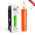 Orange wax candle Art of Sex size M 15 cm low-temperature, fluorescent