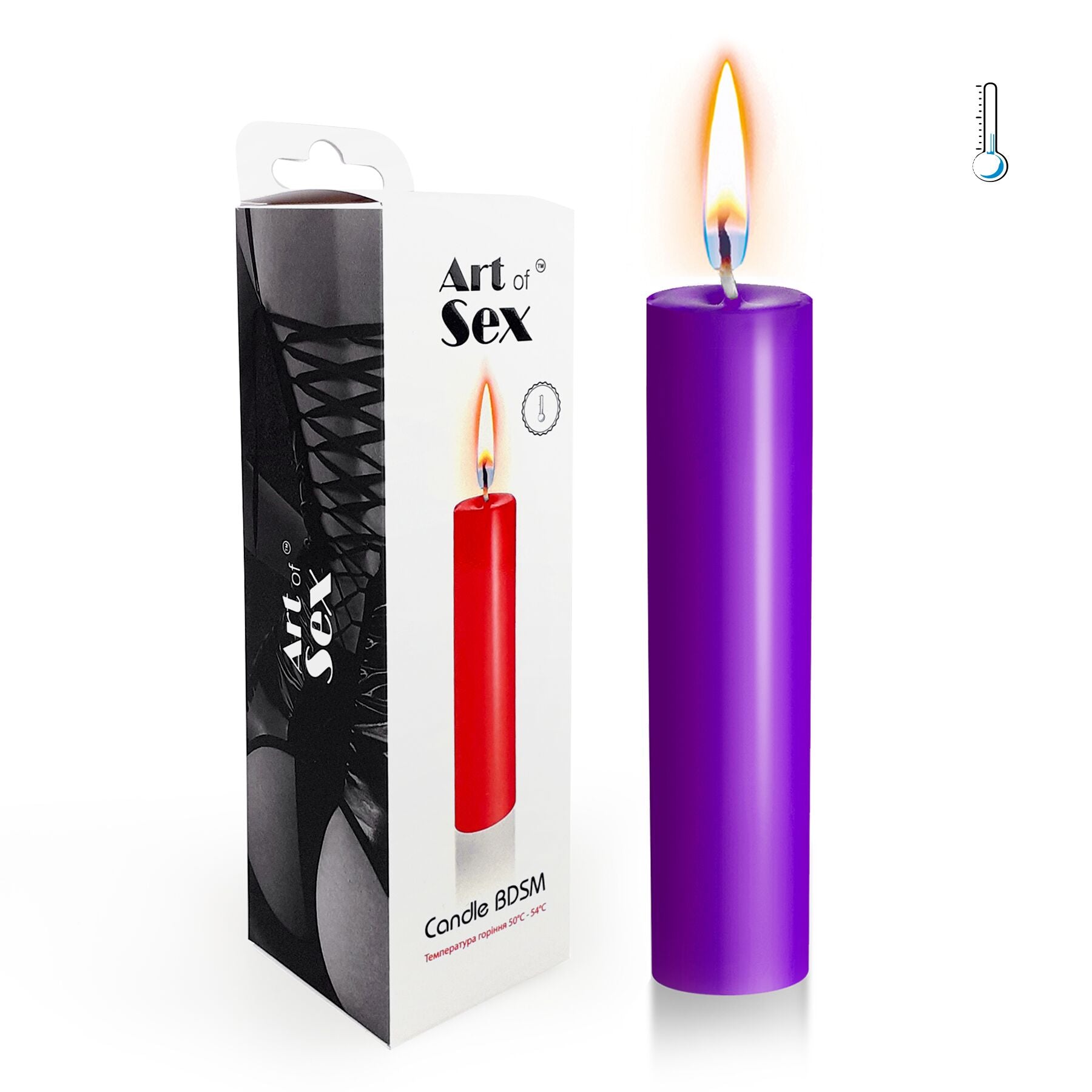 Purple Wax Candle Art of Sex size M 15 cm Low-Temperature