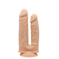 Double dildo SilexD Double Gusto Flesh (Model 1 size 8" & 7"), dual layer, silicone + Silexd