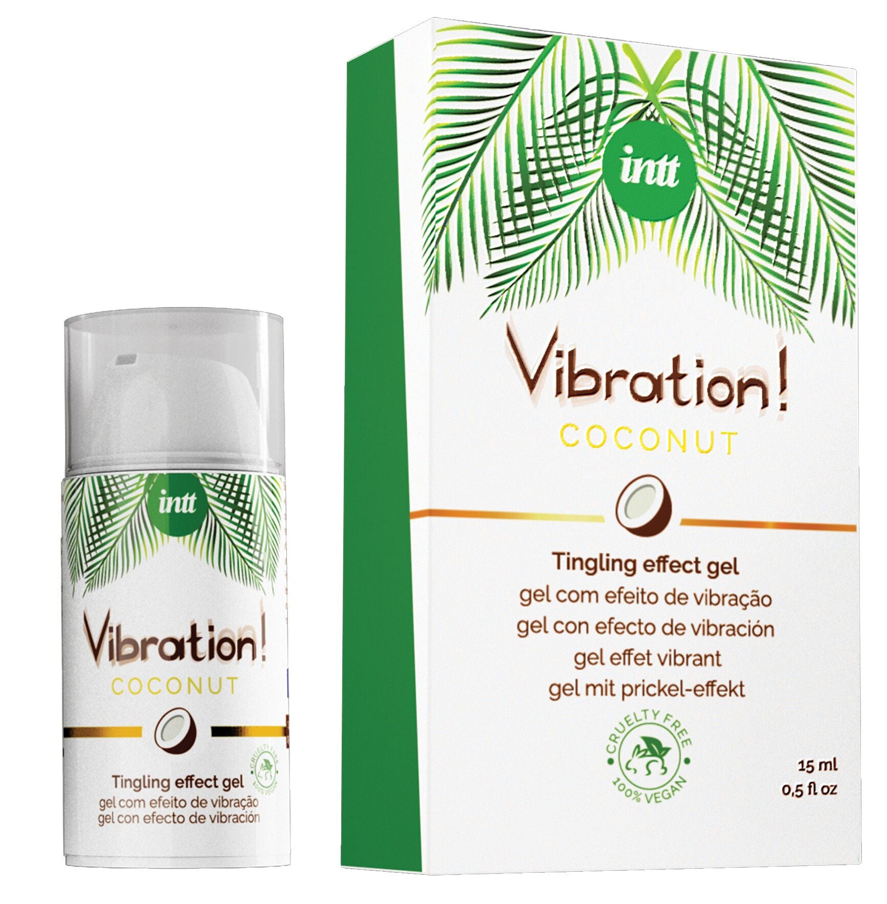 Intt Vibration Coconut Vegan Liquid Vibrator (15 ml), very tasty, lasts up to 30 minutes