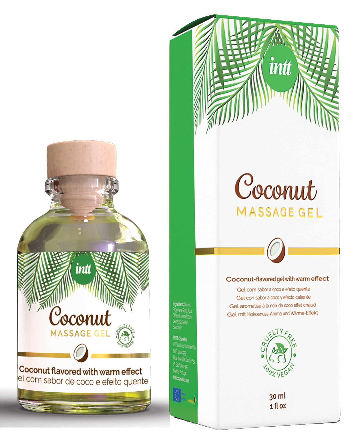 Intt Coconut Vegan Massage Gel for Intimate Areas (30ml)