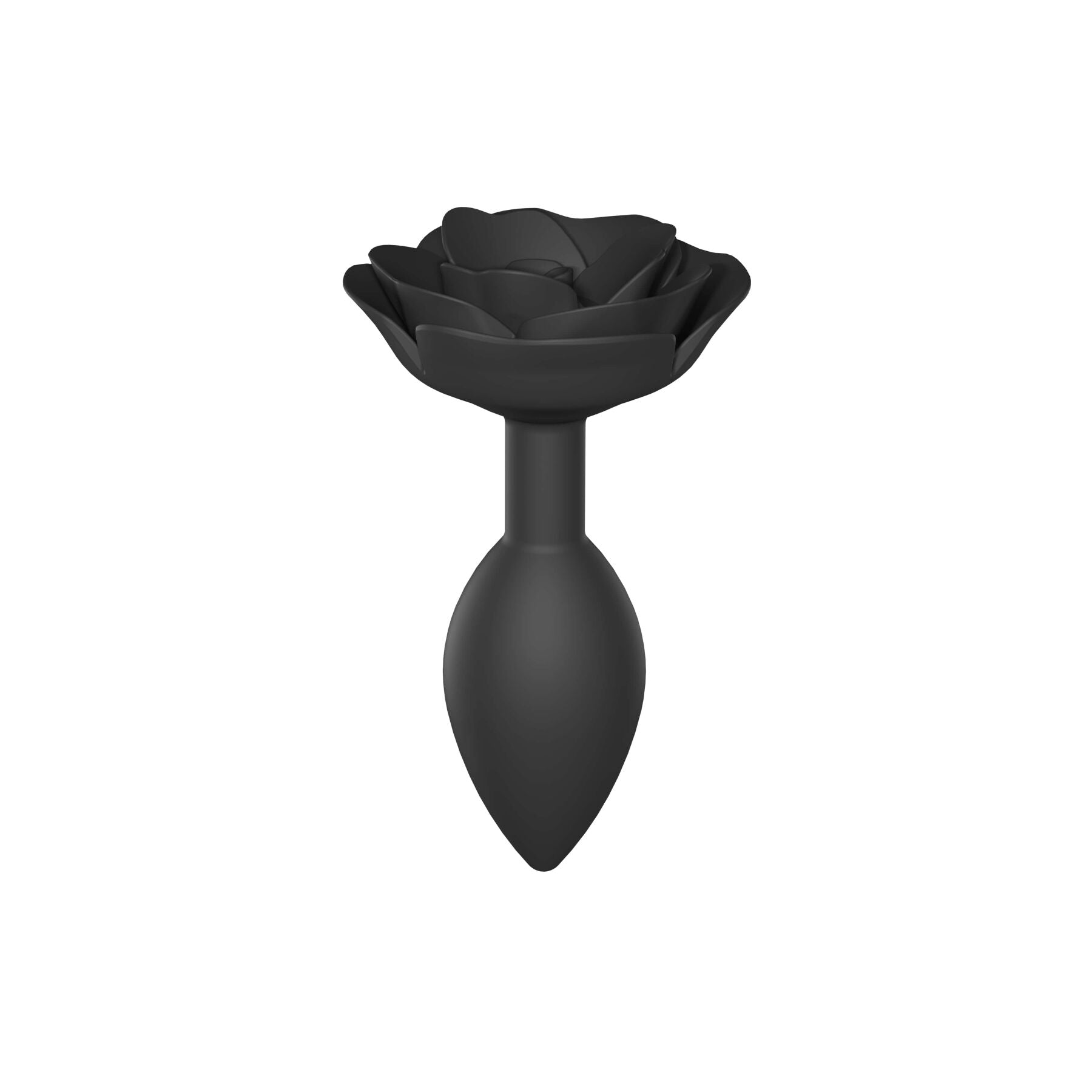 Silicone Anal Plug Love To Love OPEN ROSES L SIZE - BLACK ONYX