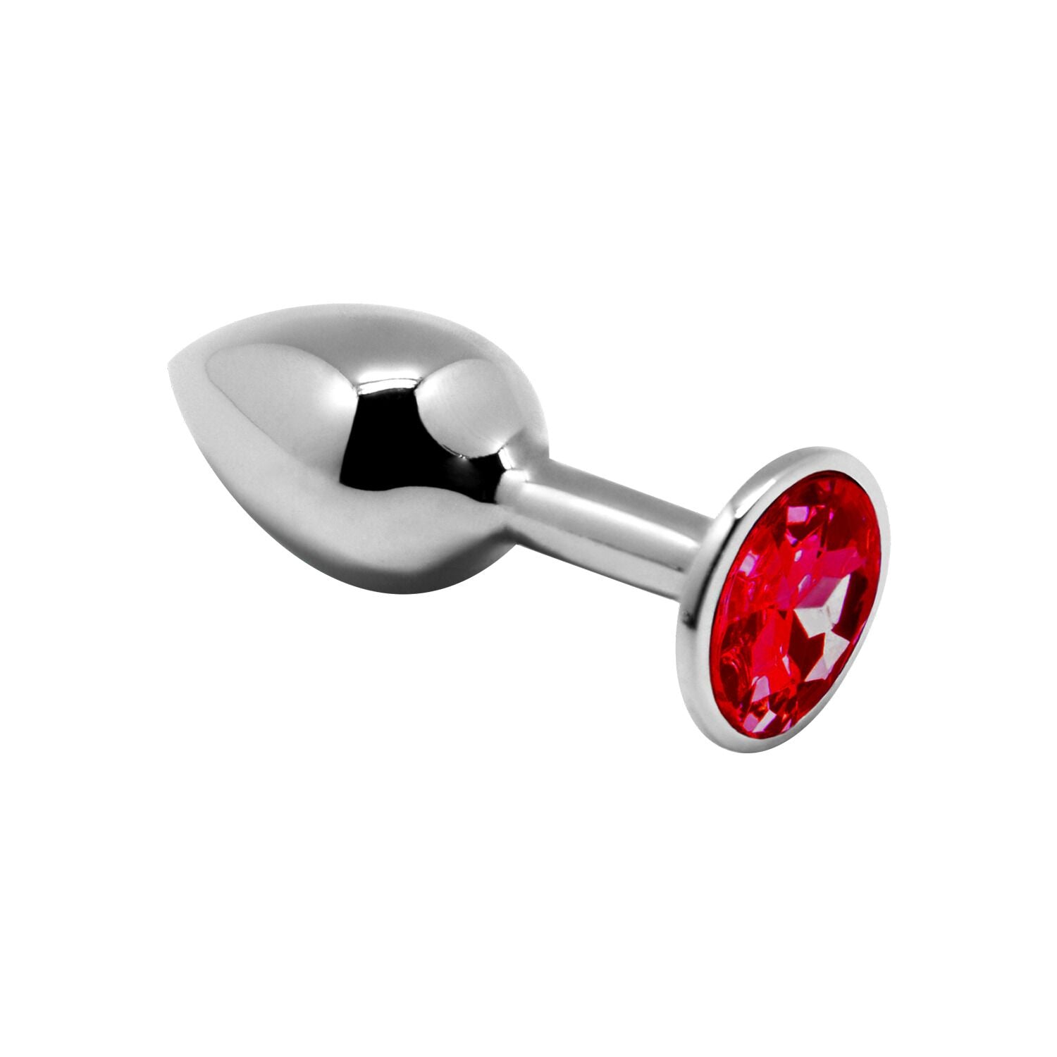 Metal Anal Plug with Crystal Alive Mini Metal Butt Plug Red M